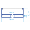 Perfil aluminio PHL49 (por metro)